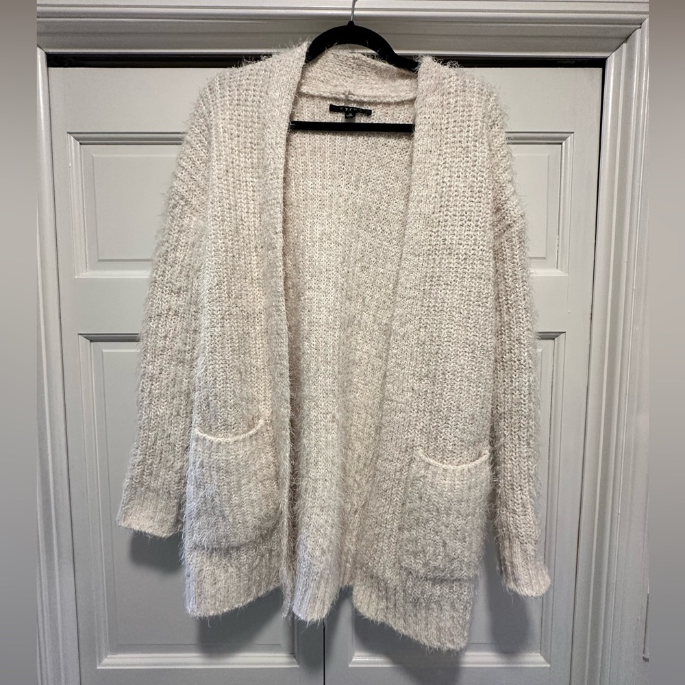 Cream open sweater